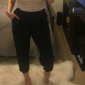 TOPSHOP Navy Oversized Trousers